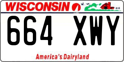 WI license plate 664XWY
