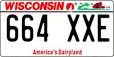 WI license plate 664XXE