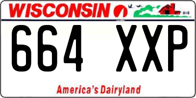 WI license plate 664XXP