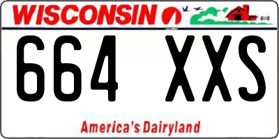 WI license plate 664XXS