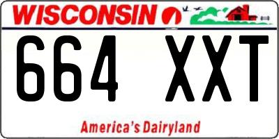 WI license plate 664XXT