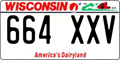 WI license plate 664XXV