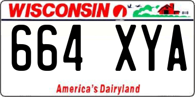 WI license plate 664XYA