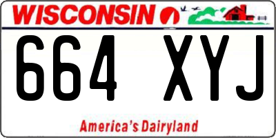 WI license plate 664XYJ
