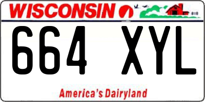 WI license plate 664XYL