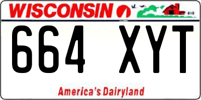 WI license plate 664XYT