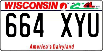 WI license plate 664XYU