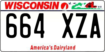 WI license plate 664XZA