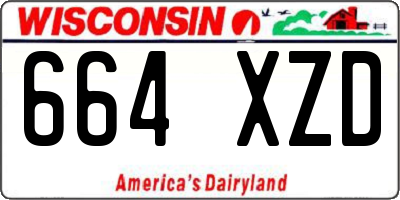 WI license plate 664XZD