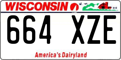 WI license plate 664XZE
