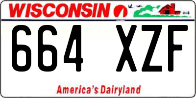 WI license plate 664XZF