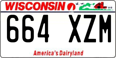 WI license plate 664XZM