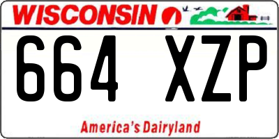 WI license plate 664XZP