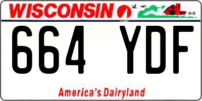 WI license plate 664YDF