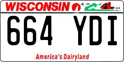 WI license plate 664YDI