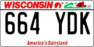 WI license plate 664YDK