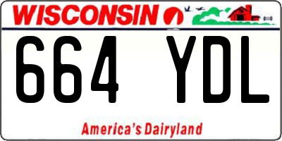 WI license plate 664YDL