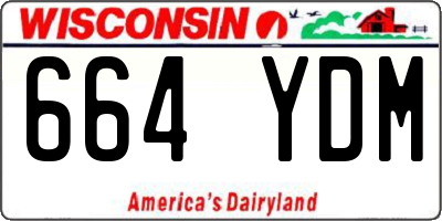 WI license plate 664YDM