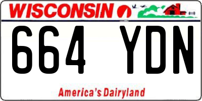 WI license plate 664YDN