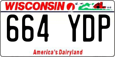 WI license plate 664YDP