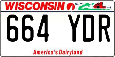 WI license plate 664YDR