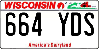 WI license plate 664YDS