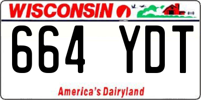 WI license plate 664YDT