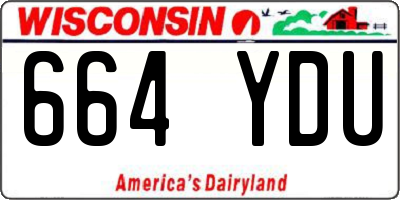 WI license plate 664YDU