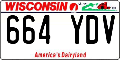 WI license plate 664YDV