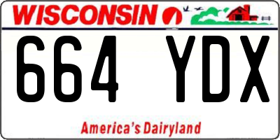 WI license plate 664YDX