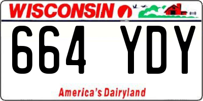 WI license plate 664YDY