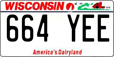 WI license plate 664YEE