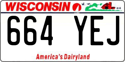 WI license plate 664YEJ