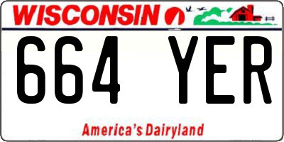 WI license plate 664YER