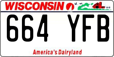 WI license plate 664YFB