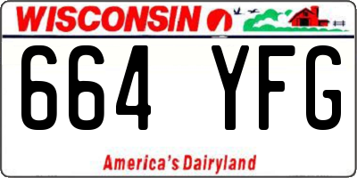 WI license plate 664YFG
