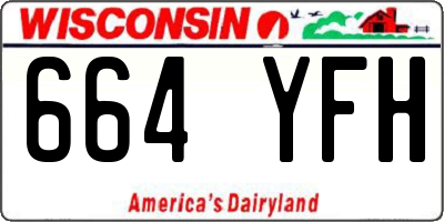 WI license plate 664YFH