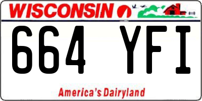 WI license plate 664YFI