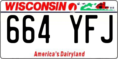 WI license plate 664YFJ