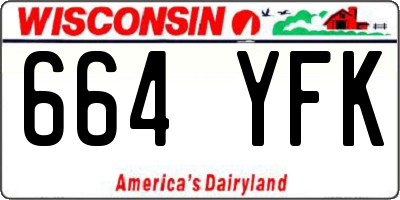 WI license plate 664YFK