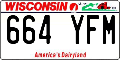 WI license plate 664YFM