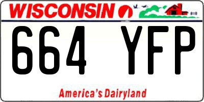 WI license plate 664YFP