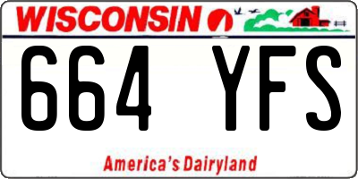 WI license plate 664YFS