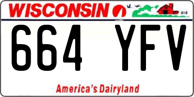 WI license plate 664YFV