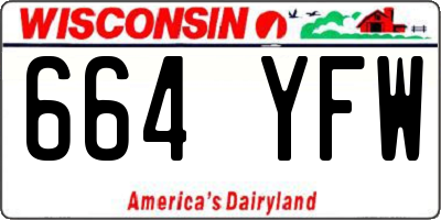 WI license plate 664YFW