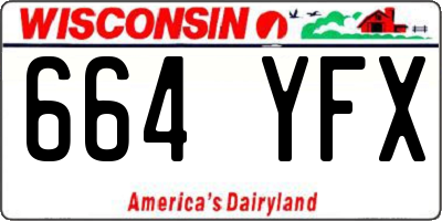 WI license plate 664YFX