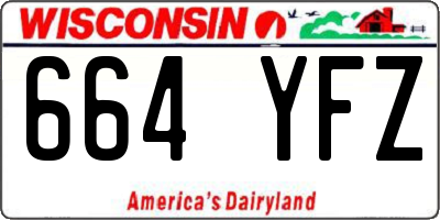 WI license plate 664YFZ