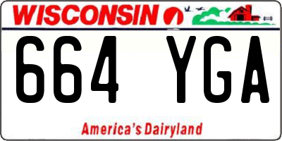 WI license plate 664YGA