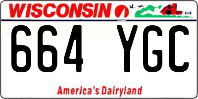WI license plate 664YGC