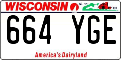 WI license plate 664YGE